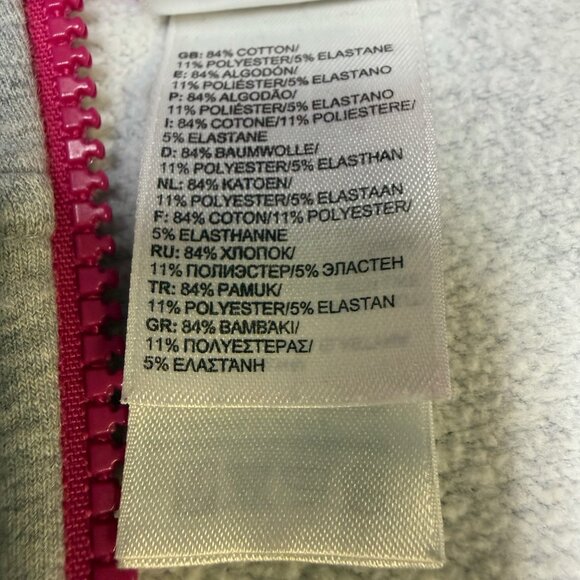 The North Face Full Zip Hoodie Women’s Large Gray Pink Logo EUC - Picture 6 of 10